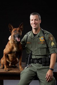 9-19-15 Joshua Bitsko with K-9 dog